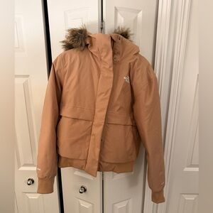 North Face Bomber Jacket — Size Medium Women’s, Almond Color